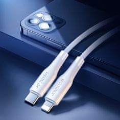 Joyroom usb type c - lightning kabel power delivery 20w 2.4a 0.25m bela (s-02524m3 bela)