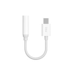 DUDAO Avdio adapter za slušalke z USB-C na mini jack 3,5 mm, bel