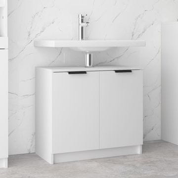 Vidaxl vidaXL Kopalniška omarica bela 64,5x33,5x59 cm