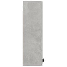 Greatstore Kopalniška omarica z ogledalom betonsko siva 64x20x67 cm