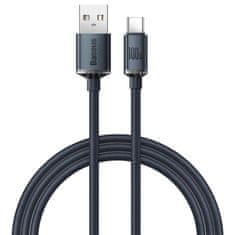 BASEUS kabel USB serije Crystal Shine za hitro polnjenje in prenos podatkov USB Type A - USB Type C 100W 1,2 m črn (CAJY000401)