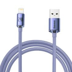 BASEUS Kabel za hitro polnjenje in prenos podatkov USB Iphone Lightning 2,4 A, 2 m, vijoličen
