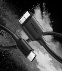 Ugreen USB-C - micro USB-B SuperSpeed 3.0 kabel, 1 m, črn