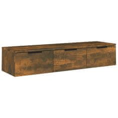 Vidaxl Stenska omarica dimljeni hrast 102x30x20 cm konstruiran les