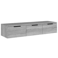 Vidaxl Stenska omarica siva sonoma 102x30x20 cm konstruiran les