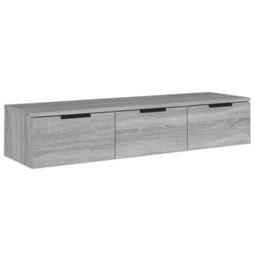 Vidaxl Stenska omarica siva sonoma 102x30x20 cm inženirski les