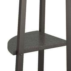 Vidaxl 3-nadstropni kotni regal črn 45,5x31,5x120 cm