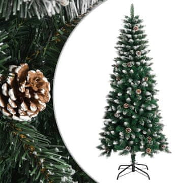 shumee vidaXL Umetna novoletna jelka s stojalom zelena 150 cm PVC