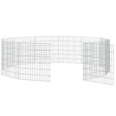 Vidaxl 12-delna ograda za zajce 54x60 cm pocinkano železo