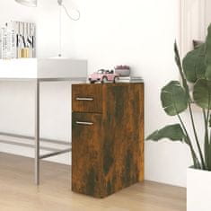 Vidaxl Lekarniška omara dimljeni hrast 20x45,5x60 cm konstruiran les