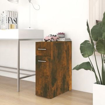 Vidaxl vidaXL Lekarniška omarica dimljen hrast 20x45,5x60 cm