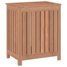 Vidaxl Koš za perilo 50x35x60 cm trdna tikovina