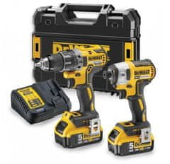 DeWalt 18V kombinirani komplet vijačnik Dcd791 + vijačnik Dcf887 2 X 5,0Ah + kovček Tstak Dck268P2T