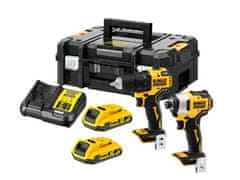 shumee DEWALT COMBO SET 18V VIJAČNI VIJAČ DCD708 + VIJAČNI VIJAČ DCD809 2x2,0Ah TSTAK DCK2061D2T
