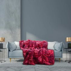 Vitapur SoftTouch 4v1 dekorativna odeja/vzglavnik, 140x200, rdeča