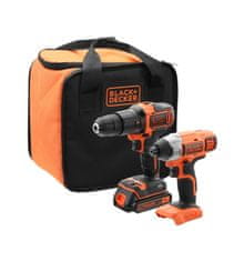 Black+Decker Komplet 18V vijačnik + 1X1,5Ah vijačnik + torba