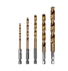 YATO Komplet svedrov za kovino HSS-TiN HEX 4-10 mm, 5 kosov