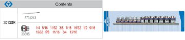 KING TONY TOOLS Komplet 3/8" vtičnic 13Cz. kratke 12-točkovne palčne 1/4"-13/16"