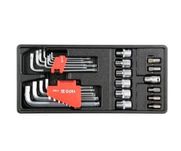 YATO Ključi za šestilo, Torx, Torx nastavki Set 31 Elem. Vstavek za omarico Yt-55451