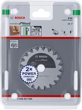 BOSCH ŽAGA STANDARDNA ZA LES AKUMULATORSKA 85x15x20z