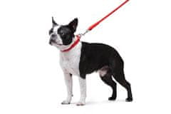 WAUDOG okrogla rdeča usnjena ovratnica za dolgodlake pse, rdeča 17-20 cm, širina ovratnika: 6 mm