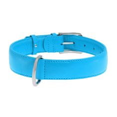 WAUDOG Dvoslojna pasja ovratnica iz kakovostnega usnja modre barve, modra 18-21 cm, širina: 9 mm