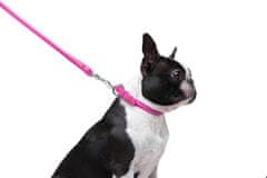 WAUDOG okrogla usnjena roza ovratnica za dolgodlake pse, roza 17-20 cm, širina ovratnika: 6 mm