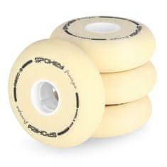 Spokey PU 76 mm Rezervna kolesa za drsalke FREESPO WHITE SET, 4 kosi