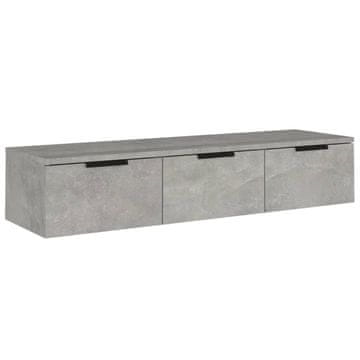 Vidaxl Stenska omarica betonsko siva 102x30x20 cm inženirski les