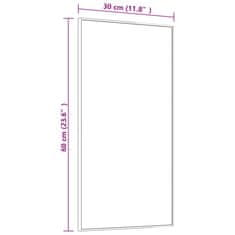 Vidaxl Ogledalo za vrata črno 30x60 cm steklo in aluminij