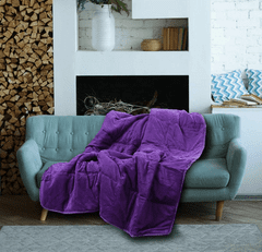 Vitapur SoftTouch 4v1 dekorativna odeja/vzglavnik, 140x200, vijolična