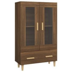 Vidaxl Visoka omarica rjavi hrast 70x31x115 cm konstruiran les