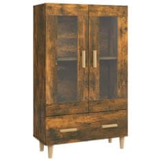 Vidaxl Visoka omarica dimljeni hrast 70x31x115 cm konstruiran les