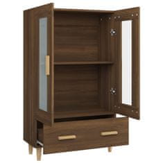 Vidaxl Visoka omarica rjavi hrast 70x31x115 cm konstruiran les