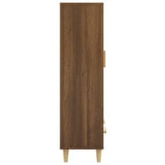 Vidaxl Visoka omarica rjavi hrast 70x31x115 cm konstruiran les