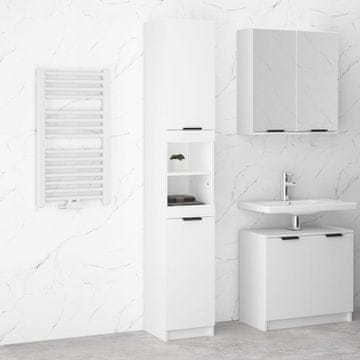 Vidaxl vidaXL Kopalniška omarica bela 32x34x188,5 cm material na osnovi lesa