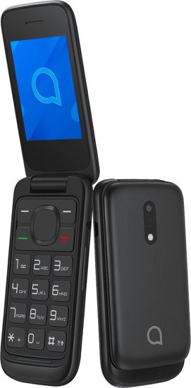 Alcatel 2057D telefon, preklopni, Dual SIM, črn (2057D-3AALE712)