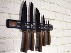 shumee BERLINGERHAUS Komplet nožev s površino proti prijemanju in magnetnim držalom 6 kosov Forest Line BH-2540