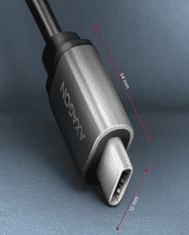 AXAGON adapter, USB-C v USB-A, 20 cm, črn (RUCM-AFAC)