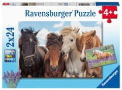 Ravensburger Puzzle - Fotografije konjev 2 x 24 kosov