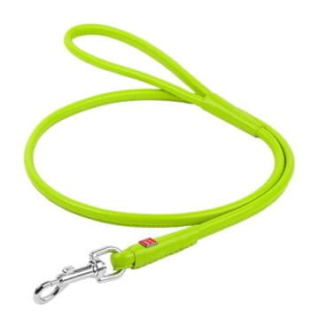 WAUDOG Okrogel dolg usnjen povodec za psa zelene barve 183cm