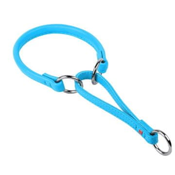 WAUDOG polzvlečna pasja ovratnica iz zelo finega usnja modra