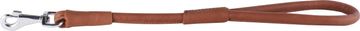 WAUDOG Pohodni kratek rjav usnjen povodec za velike pse iz zelo mehkega in udobnega usnja 55 cm
