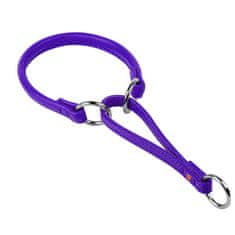 WAUDOG polzvlečna poldušilna zelo fina usnjena pasja ovratnica vijolična, vijolična 30 cm, širina: 6 mm
