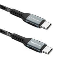 Qoltec kabel usb 2.0 tipa c | usb 2.0 tipa c 100w | qc 3.0 | pd | 1m | črna