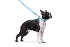 WAUDOG okrogla usnjena modra ovratnica za dolgodlake pse, modra 17-20 cm, širina ovratnika: 6 mm