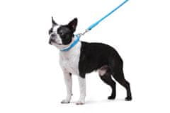 WAUDOG Okrogel usnjen povodec za psa modre barve kratek 122 cm, modra 10 mm