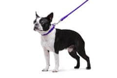 WAUDOG Okrogel vijoličen usnjen pasji povodec kratek 122 cm, vijolična 4 mm