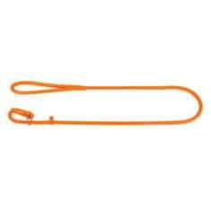 WAUDOG Okrogel usnjen dušilni povodec oranžna 135cm, Oranžna 4 mm