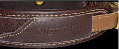 Niggeloh Usnjena ovratnica za barvanje usnja z vrtljivim ovratnikom odlične nemške kakovosti, zgornja ovratnica za sušilnico, brca, rjav 48-60 cm